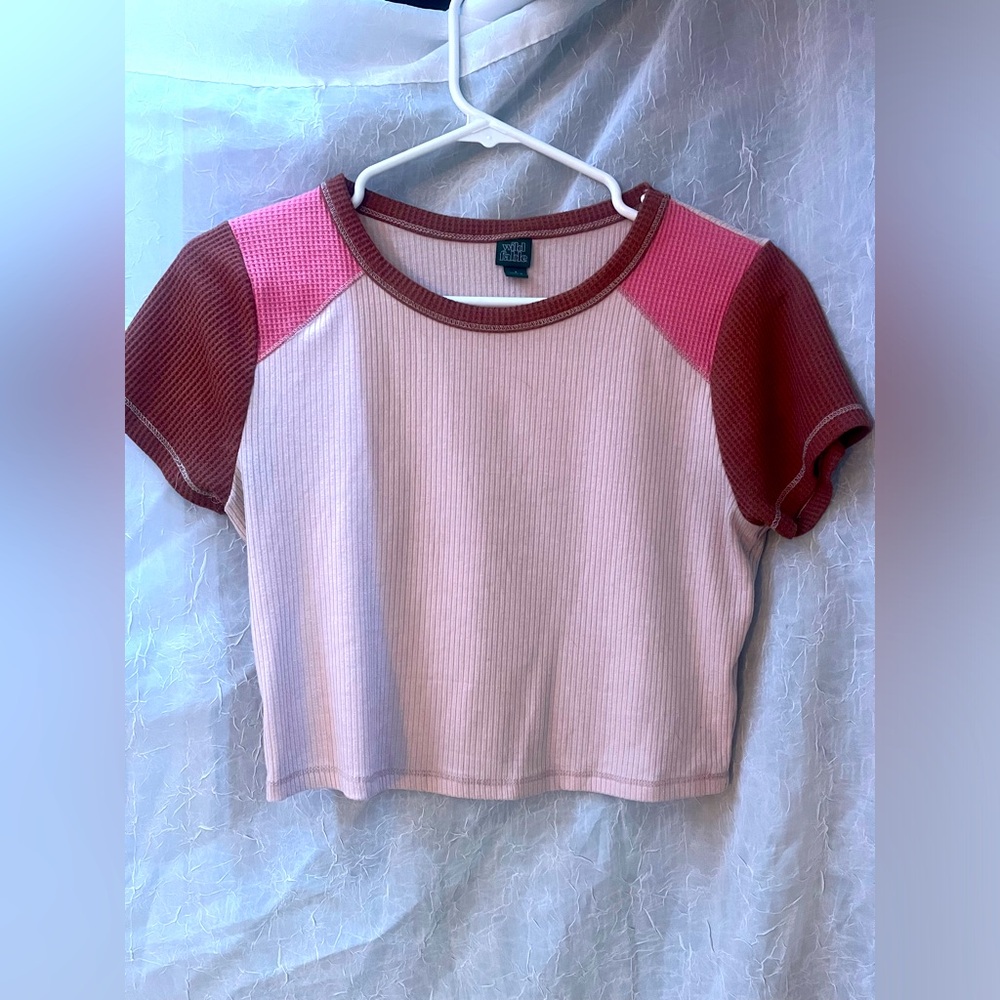 Wild Fable Color-Block Crop Top